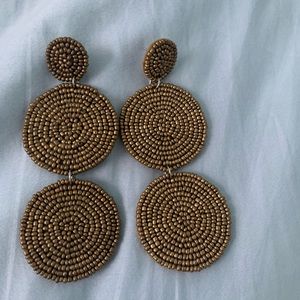 Large gold earrings